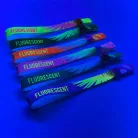 Látkový náramek - Dětská velikost (15x300 mm, jednostranný barevný FLUO potisk) - s plastovým kroužkem