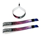 Látkový náramek - s barevným potiskem na jedné straně - s plastovým kroužkem -  Dětská velikost 15x30mm - EXPRES