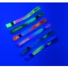 Látkový náramek (15x340 mm, jednostranný barevný FLUO potisk) - s uzavíratelným plastovým kroužkem