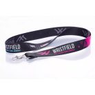 Šňůrka na krk s žebrováním a s barevným potiskem na 2 stranách 20x900mm - se standardní karabinou - EXPRESS