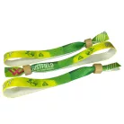 R-PET náramek (z recyklovaných PET lahví, 15x340mm, s barevným potiskem na jedné straně, variabilní údaje) - s bambusovým / plastovým kroužkem