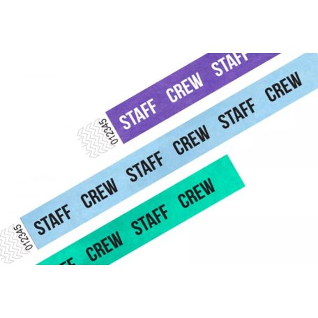 Náramky 1" Tyvek VZOROVANÉ  - STAFF CREW