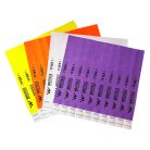 Náramky 1" Tyvek odolný, očíslovaný a voděodolný -  S JEDNOBAREVNÝM ČERNÝM NÁPISEM (TOP kvalita) - EXPRESS