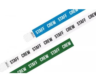 Náramky Tyvek 3/4" VZOROVANÉ - STAFF CREW