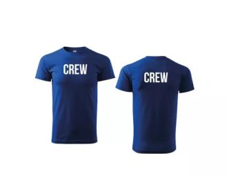Unisex s kulatým výstřihem CREW nápisem