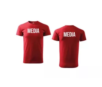 Unisex s kulatým výstřihem MEDIA nápisem